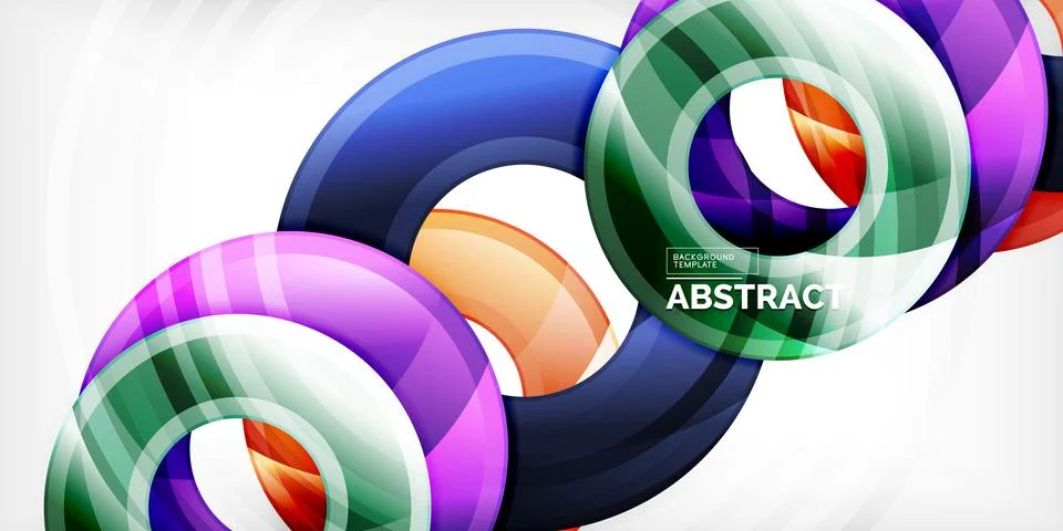 Circles, round elements, ring shapes premium background. Vector Illustration For Stock Illustration