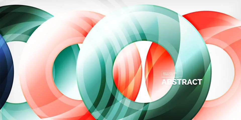 Circles, round elements, ring shapes premium background. Vector Illustration For 库存插图