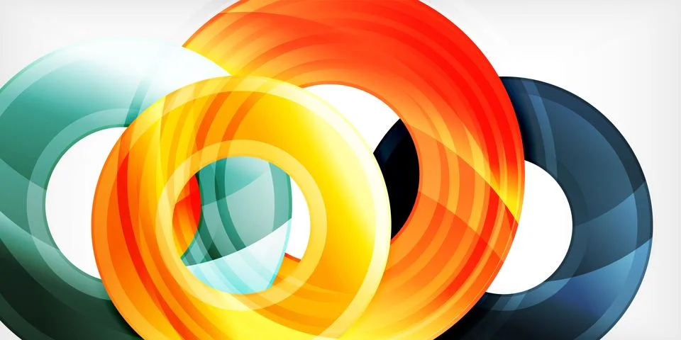 Circles, round elements, ring shapes premium background. Vector Illustration For 库存插图