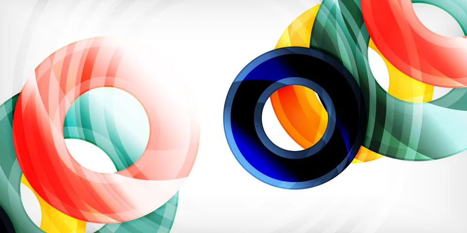 Circles, round elements, ring shapes premium background. Vector Illustration For Illustrazione stock