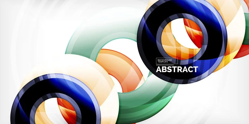 Circles, round elements, ring shapes premium background. Vector Illustration For Illustrazione stock