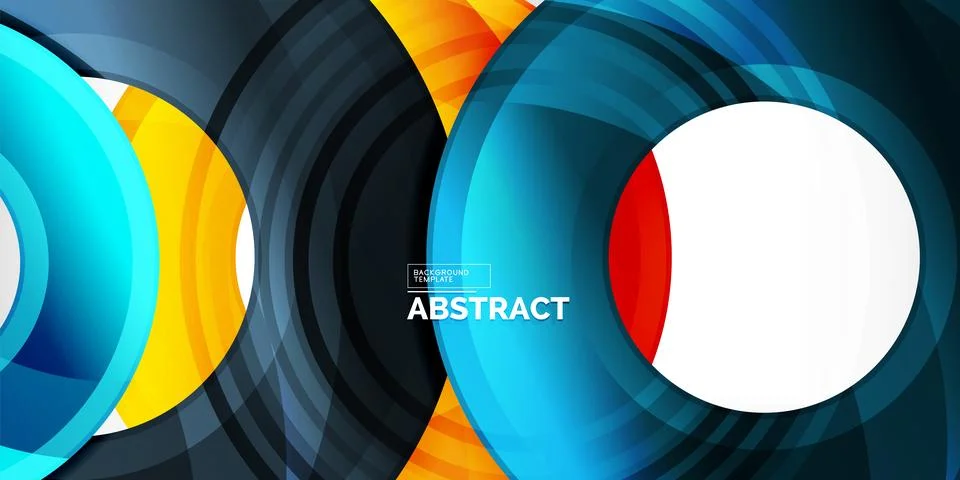 Circles, round elements, ring shapes premium background. Vector Illustration For Stock Illustration