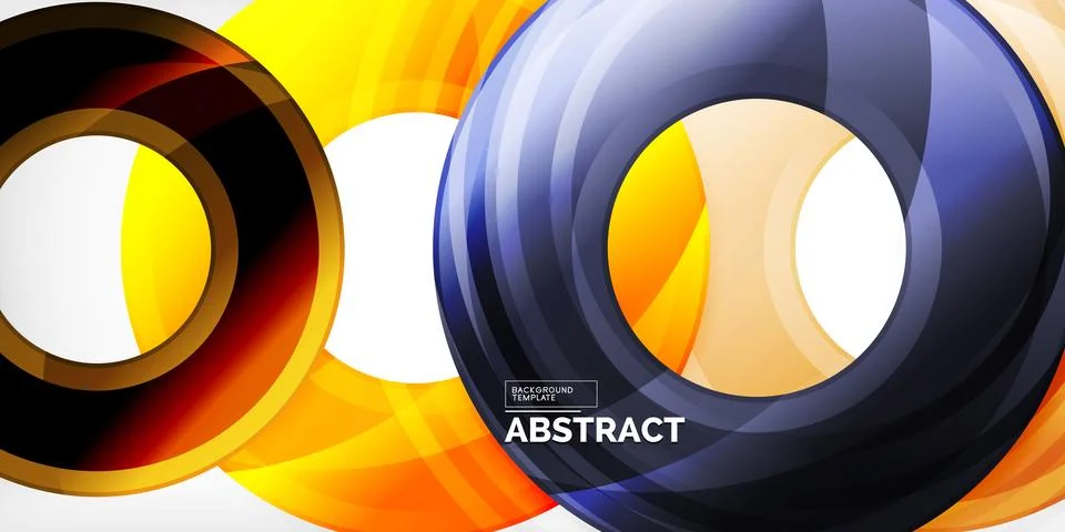 Circles, round elements, ring shapes premium background. Vector Illustration For Stock Illustration