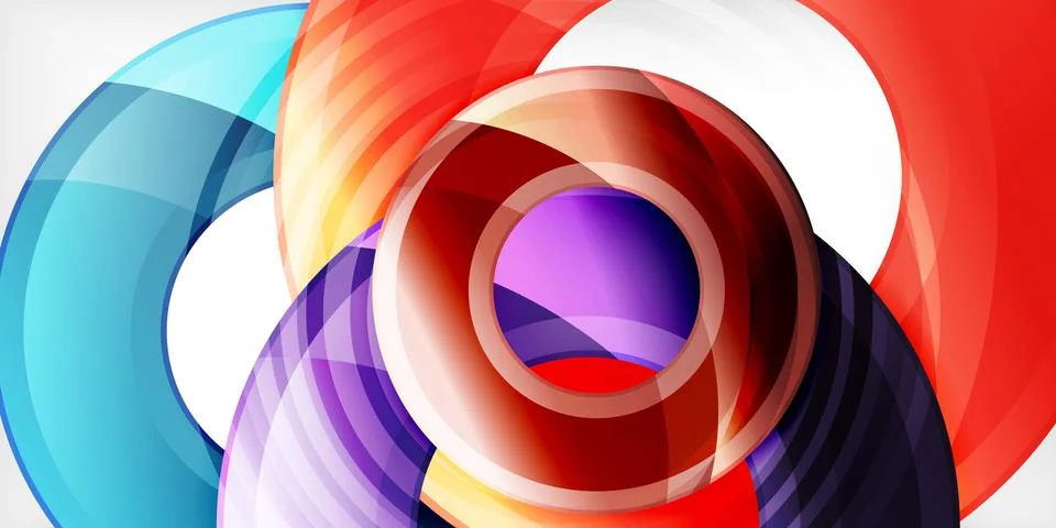 Circles, round elements, ring shapes premium background. Vector Illustration For Stock Illustration