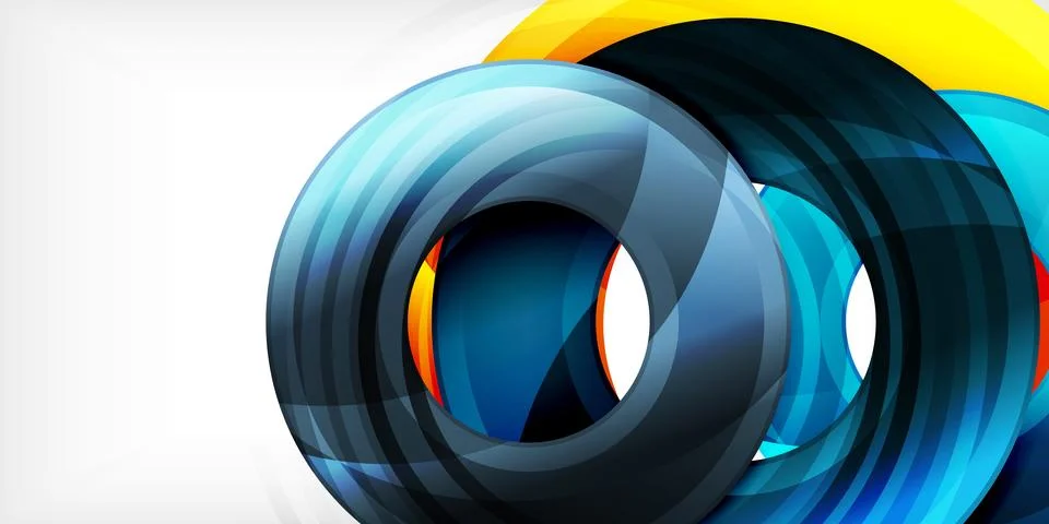 Circles, round elements, ring shapes premium background. Vector Illustration For Stock Illustration