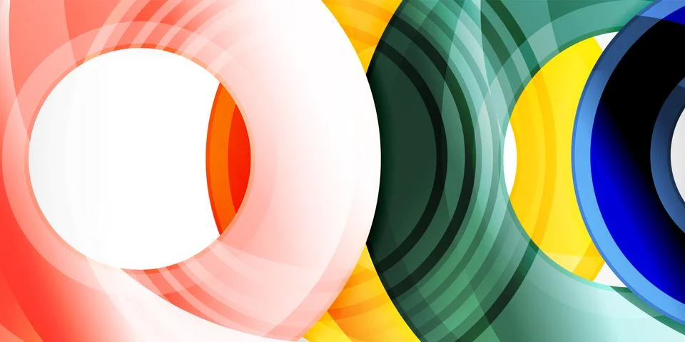 Circles, round elements, ring shapes premium background. Vector Illustration For Stock Illustration