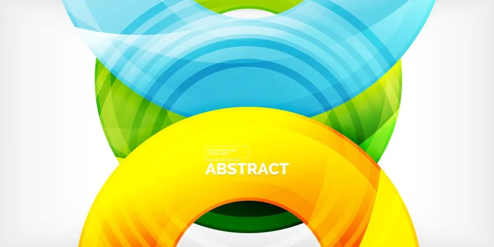 Circles, round elements, ring shapes premium background. Vector Illustration For イラスト素材