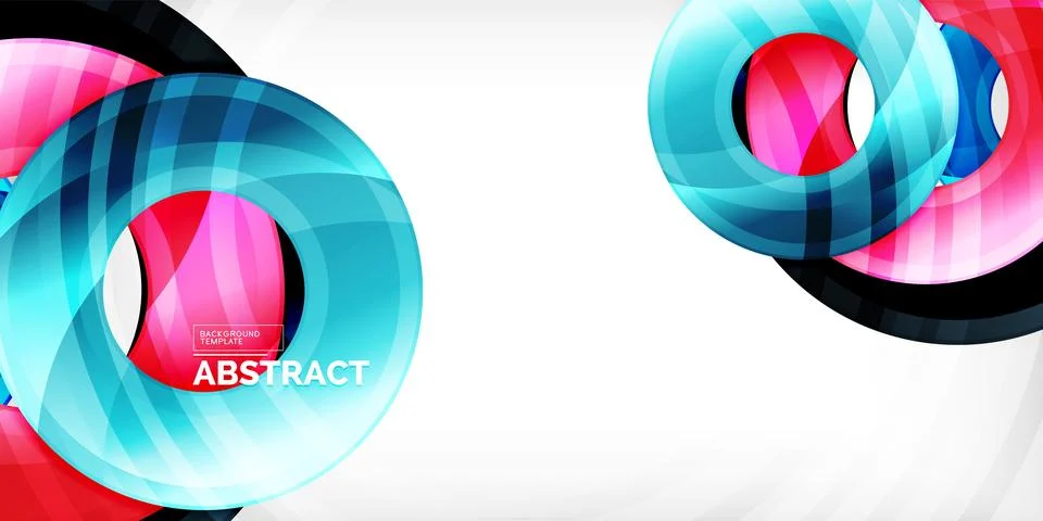 Circles, round elements, ring shapes premium background. Vector Illustration For Illustrazione stock