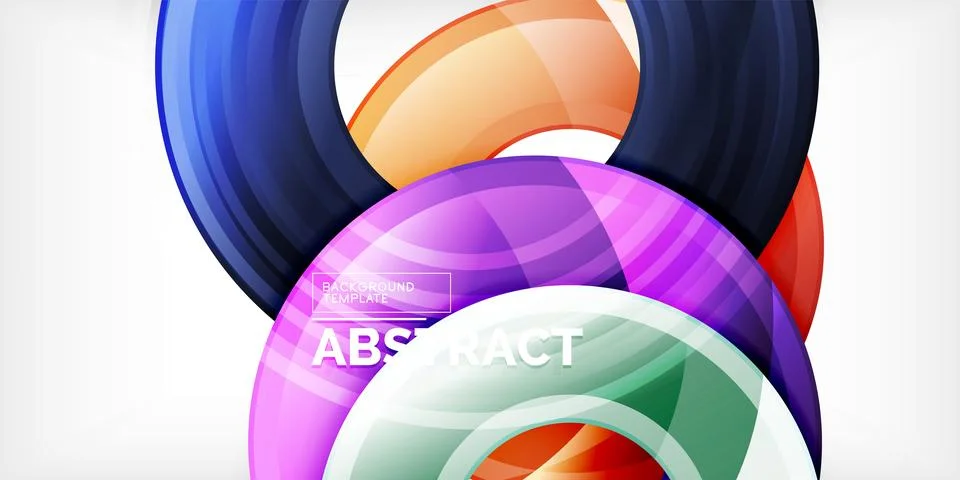 Circles, round elements, ring shapes premium background. Vector Illustration For 库存插图