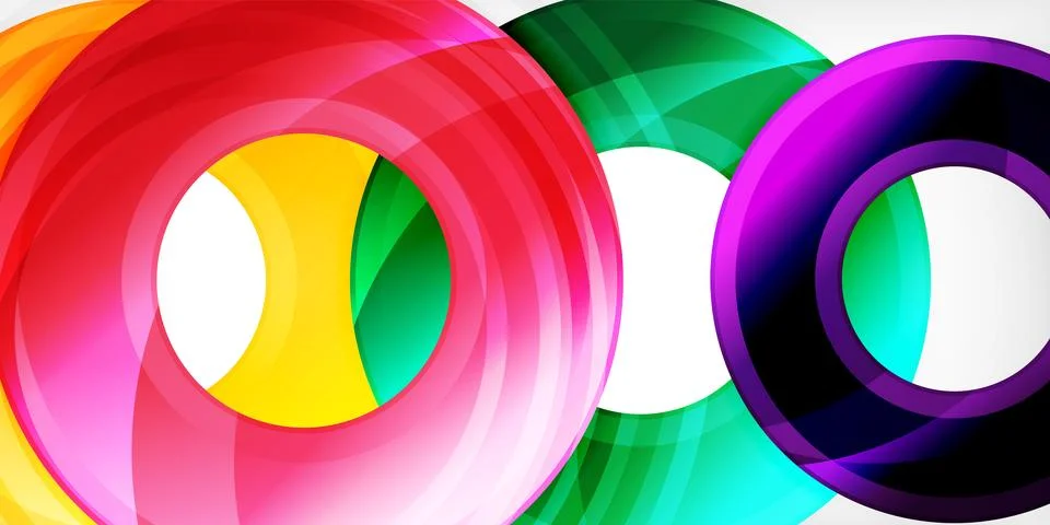 Circles, round elements, ring shapes premium background. Vector Illustration For Stock Illustration