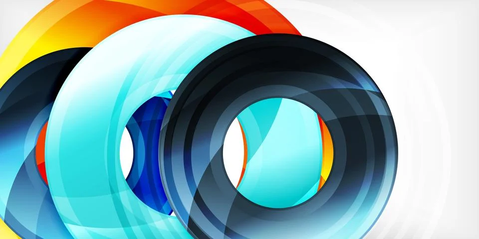 Circles, round elements, ring shapes premium background. Vector Illustration For 库存插图