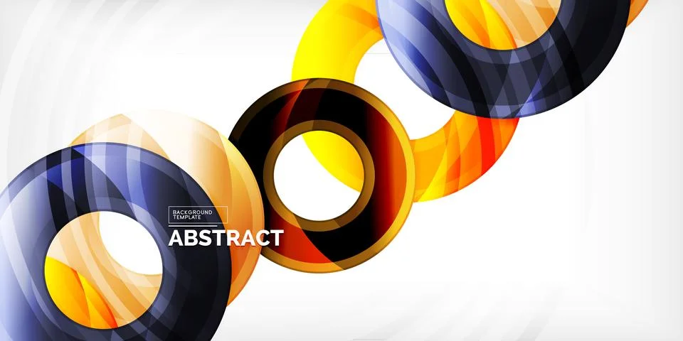 Circles, round elements, ring shapes premium background. Vector Illustration For Stock Illustration
