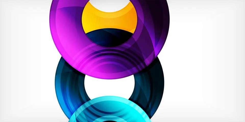 Circles, round elements, ring shapes premium background. Vector Illustration For Stock Illustration