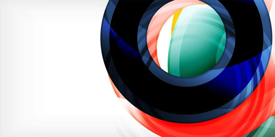 Circles, round elements, ring shapes premium background. Vector Illustration For Illustrazione stock