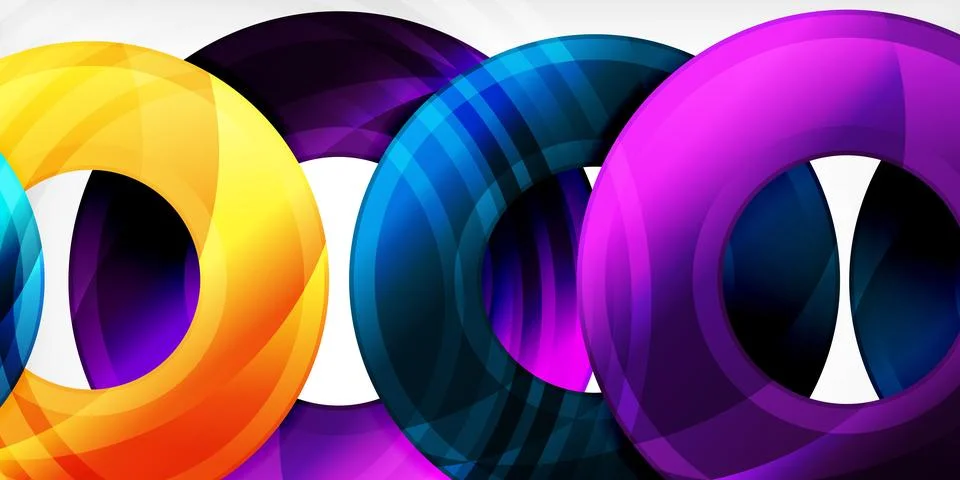 Circles, round elements, ring shapes premium background. Vector Illustration For Stock Illustration