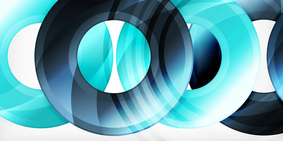 Circles, round elements, ring shapes premium background. Vector Illustration For Stock Illustration