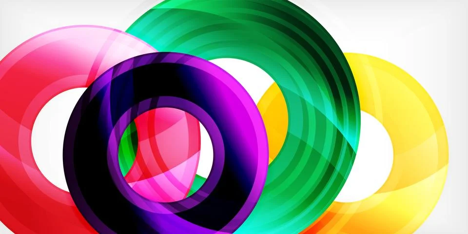 Circles, round elements, ring shapes premium background. Vector Illustration For Illustrazione stock