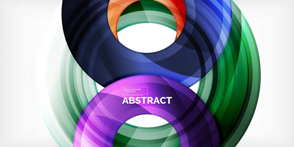 Circles, round elements, ring shapes premium background. Vector Illustration For イラスト素材