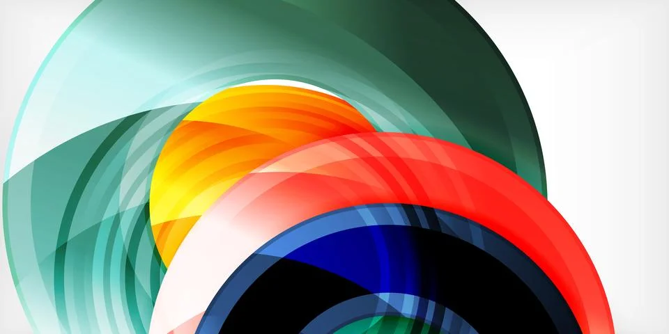 Circles, round elements, ring shapes premium background. Vector Illustration For イラスト素材