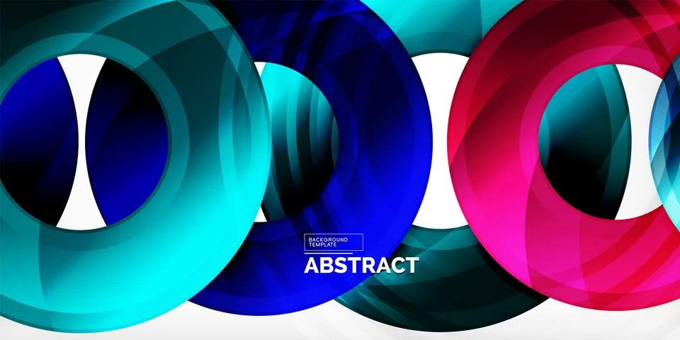 Circles, round elements, ring shapes premium background. Vector Illustration For Stock Illustration