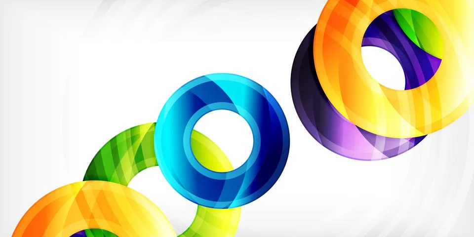 Circles, round elements, ring shapes premium background. Vector Illustration For イラスト素材
