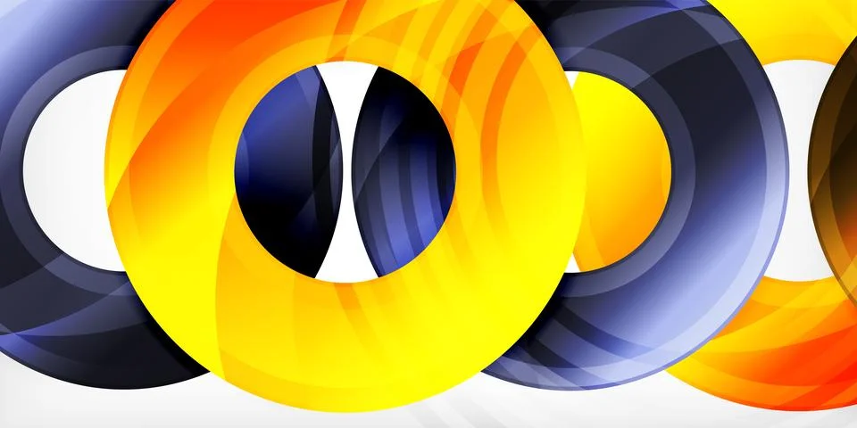 Circles, round elements, ring shapes premium background. Vector Illustration For Illustrazione stock