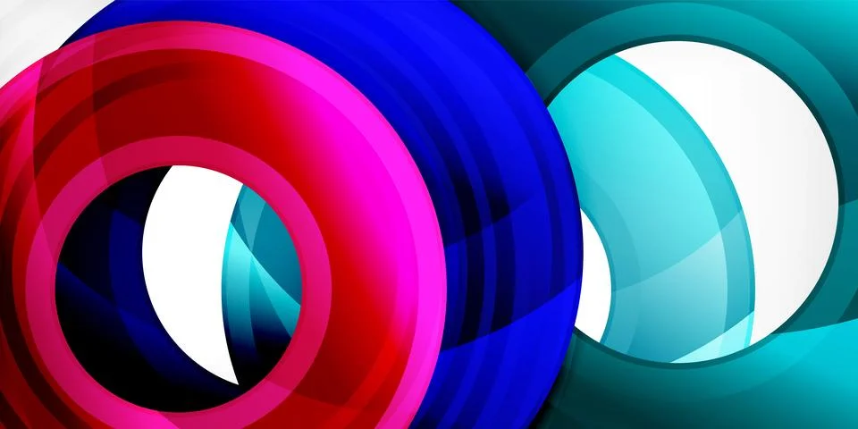 Circles, round elements, ring shapes premium background. Vector Illustration For Stock Illustration