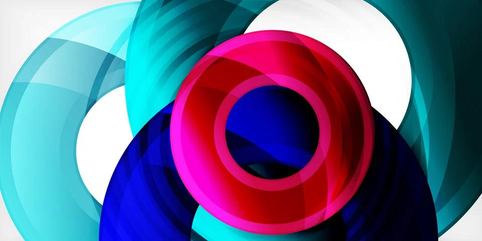 Circles, round elements, ring shapes premium background. Vector Illustration For Stock Illustration