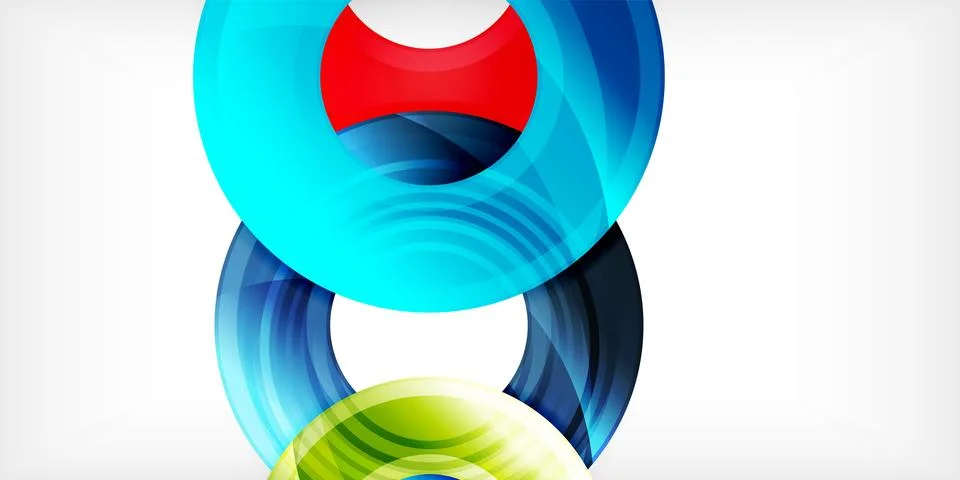 Circles, round elements, ring shapes premium background. Vector Illustration For 库存插图