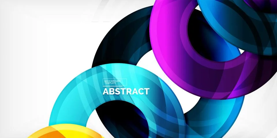 Circles, round elements, ring shapes premium background. Vector Illustration For Stock Illustration