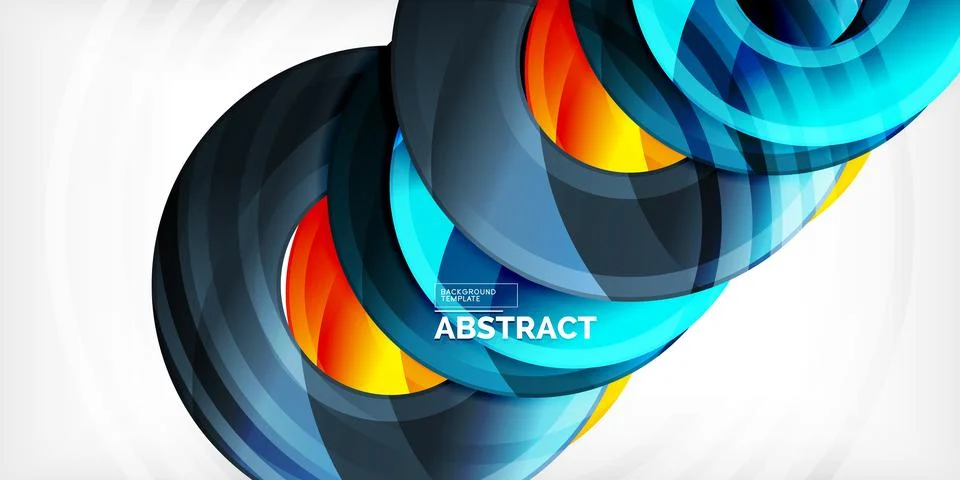 Circles, round elements, ring shapes premium background. Vector Illustration For イラスト素材