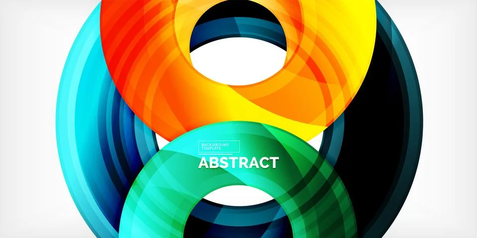 Circles, round elements, ring shapes premium background. Vector Illustration For Illustrazione stock