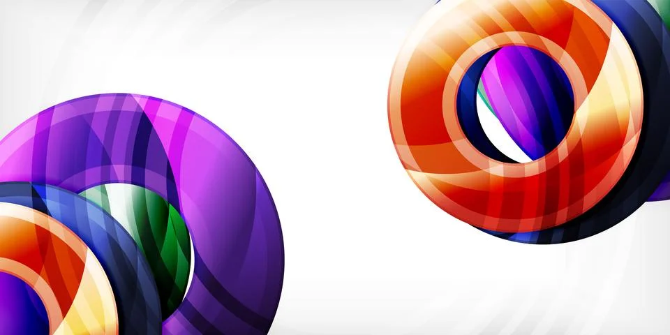 Circles, round elements, ring shapes premium background. Vector Illustration For イラスト素材