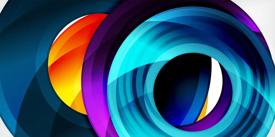 Circles, round elements, ring shapes premium background. Vector Illustration For Stock Illustration