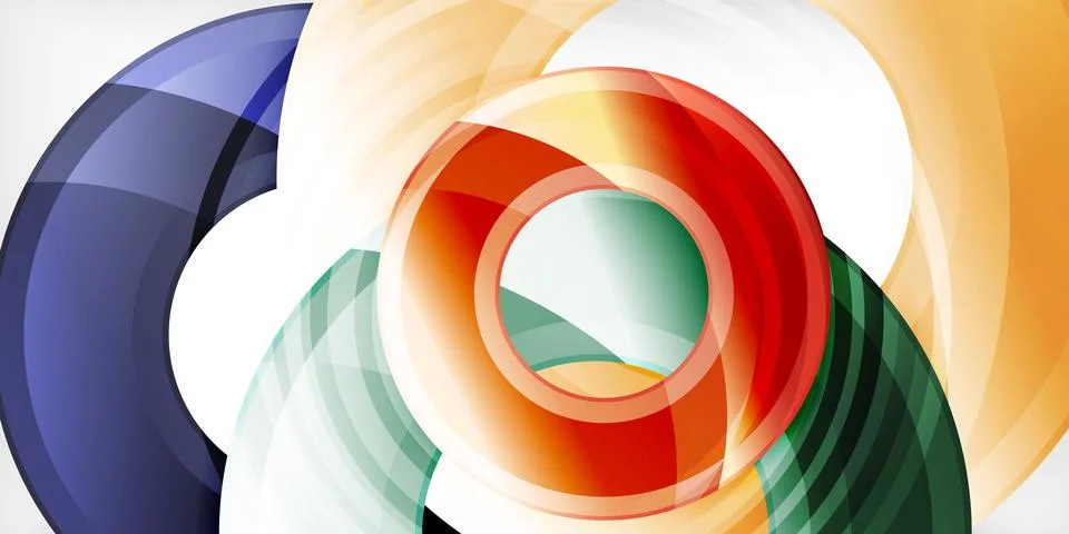 Circles, round elements, ring shapes premium background. Vector Illustration For Stock Illustration