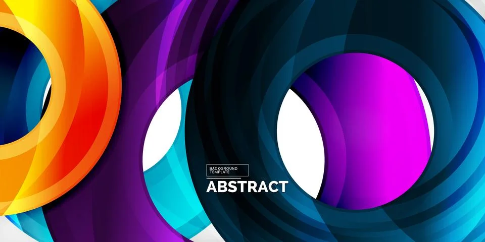 Circles, round elements, ring shapes premium background. Vector Illustration For Illustrazione stock