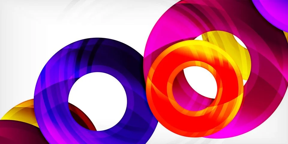 Circles, round elements, ring shapes premium background. Vector Illustration For Illustrazione stock