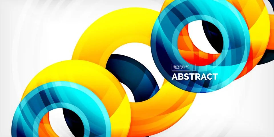 Circles, round elements, ring shapes premium background. Vector Illustration For Stock Illustration