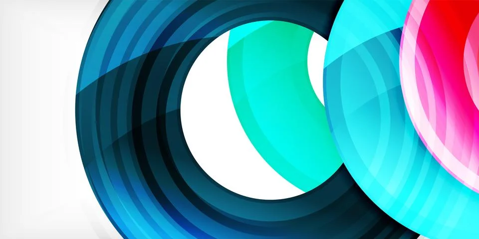 Circles, round elements, ring shapes premium background. Vector Illustration For Stock Illustration