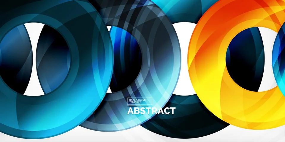 Circles, round elements, ring shapes premium background. Vector Illustration For Stock Illustration