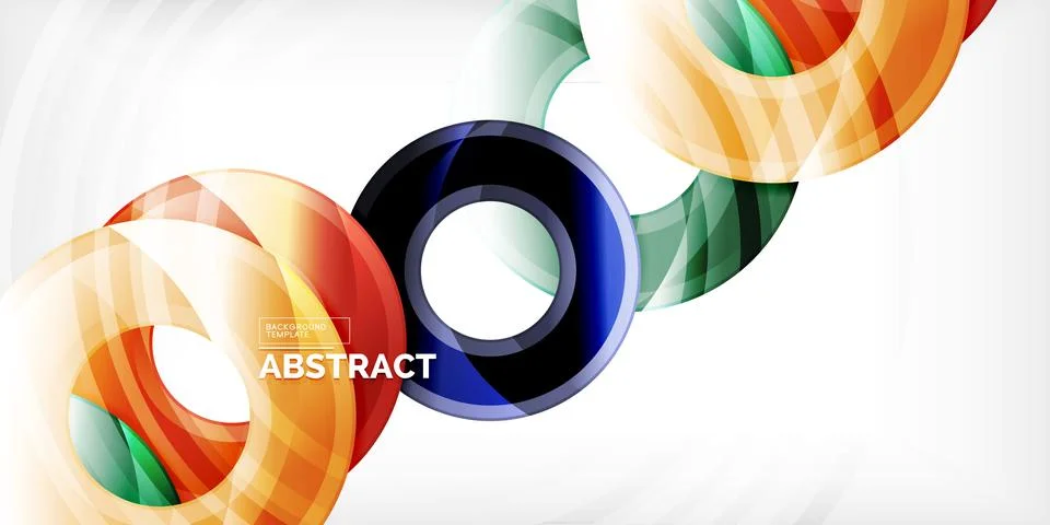 Circles, round elements, ring shapes premium background. Vector Illustration For Stock Illustration