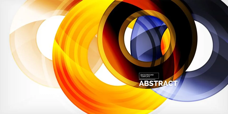 Circles, round elements, ring shapes premium background. Vector Illustration For イラスト素材