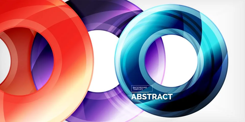 Circles, round elements, ring shapes premium background. Vector Illustration For Stock Illustration