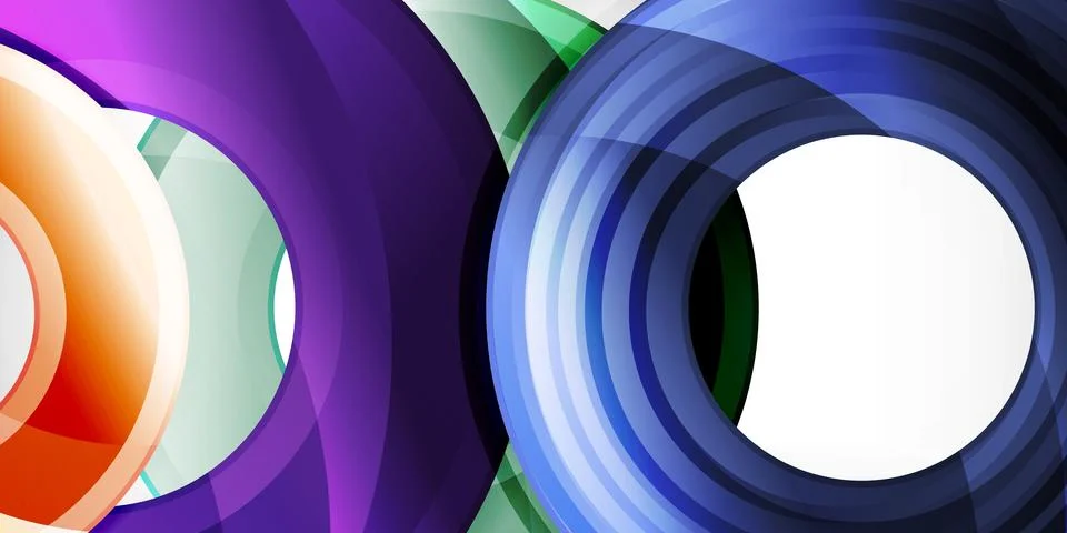 Circles, round elements, ring shapes premium background. Vector Illustration For Illustrazione stock