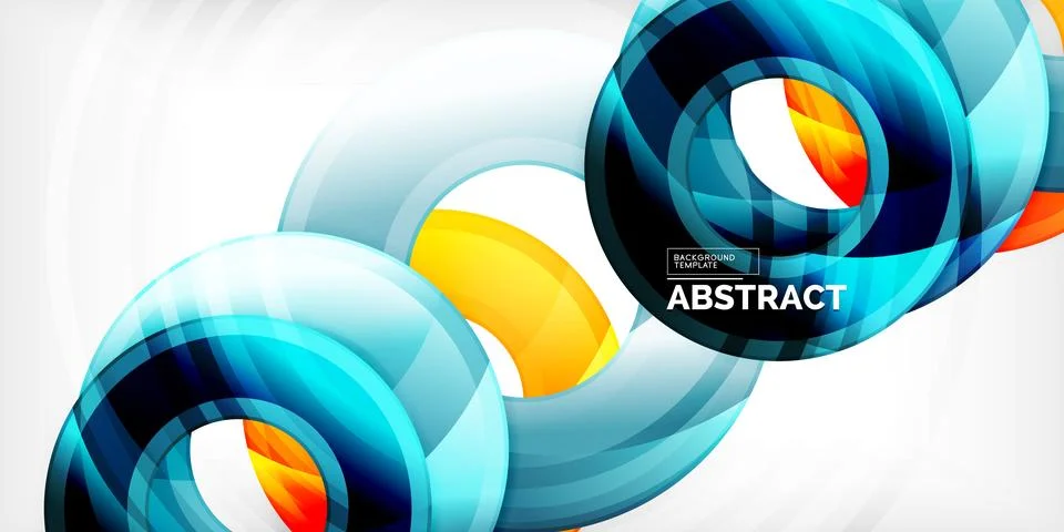 Circles, round elements, ring shapes premium background. Vector Illustration For Stock Illustration