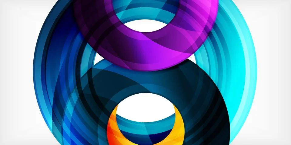 Circles, round elements, ring shapes premium background. Vector Illustration For Stock Illustration