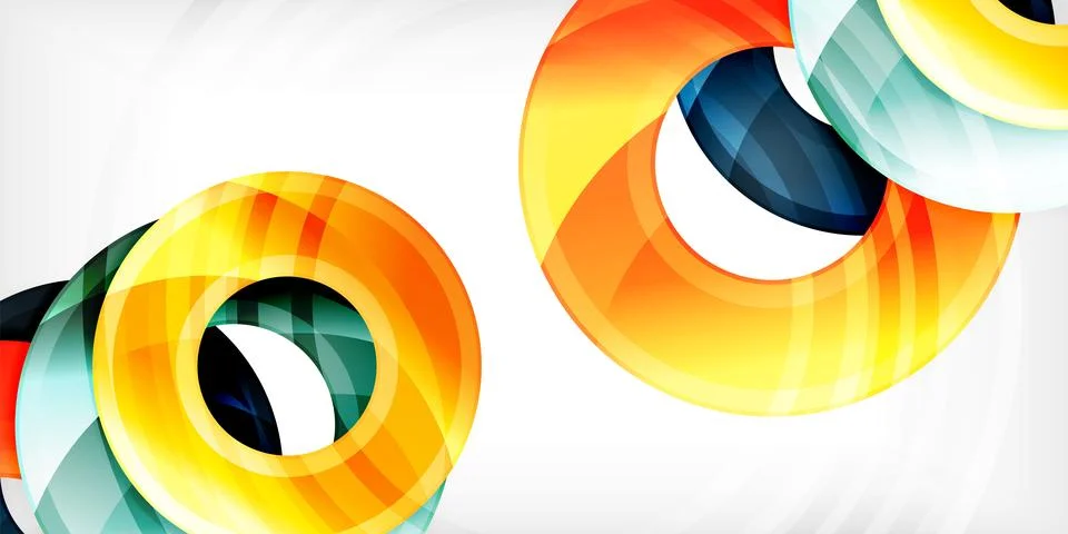 Circles, round elements, ring shapes premium background. Vector Illustration For イラスト素材