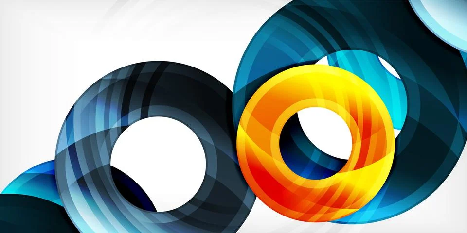 Circles, round elements, ring shapes premium background. Vector Illustration For Stock Illustration