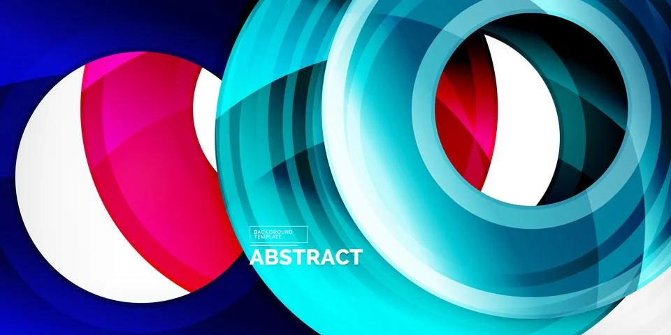 Circles, round elements, ring shapes premium background. Vector Illustration For Illustrazione stock