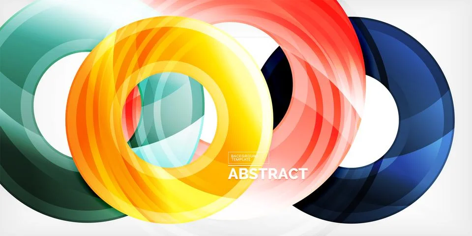 Circles, round elements, ring shapes premium background. Vector Illustration For Stock Illustration